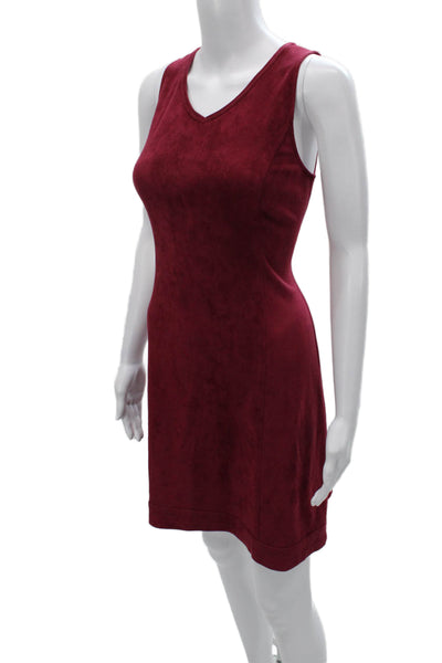 Ellie Kai Womens Red V Neck Sheath Dress Sleeveless Short Polyester Size 4