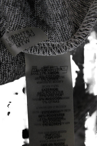 Karl Lagerfeld Women Blouse Multicolor Check 3/4 Sleeve Round Neck Size S