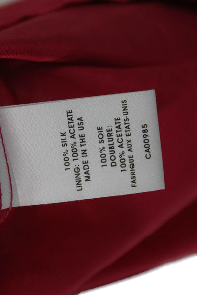Nanette Lepore Women Silk V Neck Sleeveless Solid Top Pink Size 4