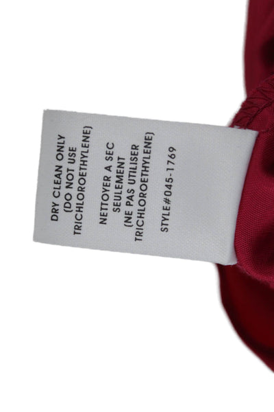 Nanette Lepore Women Silk V Neck Sleeveless Solid Top Pink Size 4