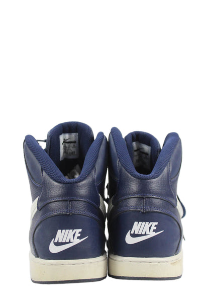 Nike Mens Air Force High Top Lace Up Sneakers Shoes Blue White Size 11