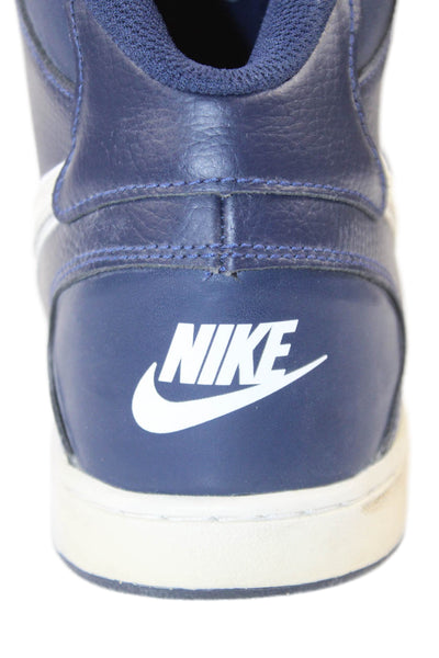 Nike Mens Air Force High Top Lace Up Sneakers Shoes Blue White Size 11