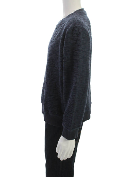 SOL ANGELES Womens Blue Cotton Long Sleeve Sweater Top Round Neck Size L