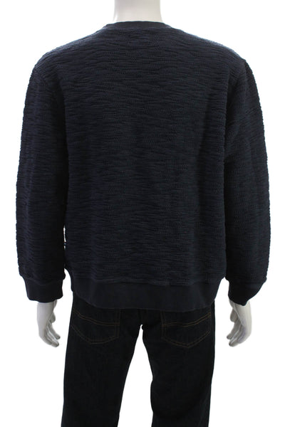 SOL ANGELES Womens Blue Cotton Long Sleeve Sweater Top Round Neck Size L