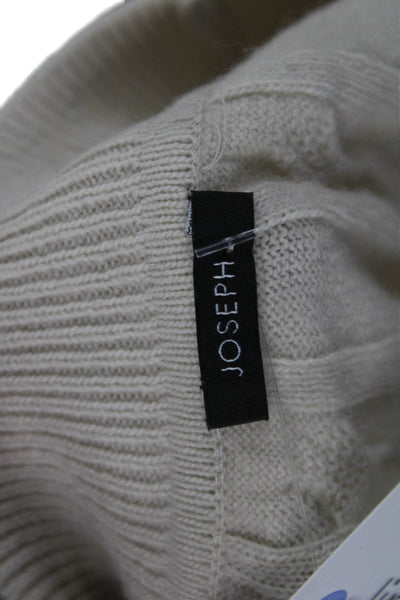 Joseph Womens Sweater Top Beige Round Neck Long Sleeve Polyamide Size M