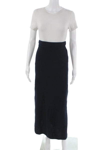 Leonard Frisbie Womens Long Cotton Solid Skirt Blue Size XS