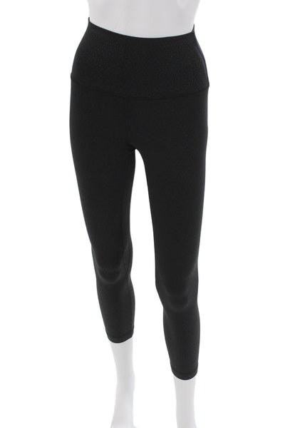 Lululemon Women Black Abstract Nylon Leggings Size 4