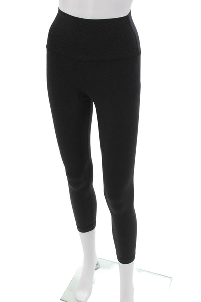 Lululemon Women Black Abstract Nylon Leggings Size 4
