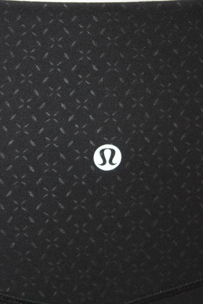 Lululemon Women Black Abstract Nylon Leggings Size 4