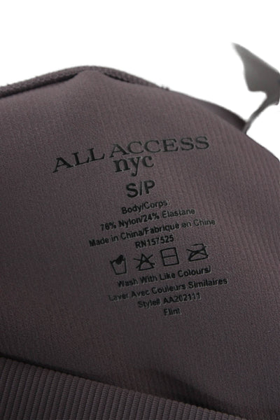 All Access Womens Leggings Purple Nylon Solid Size S