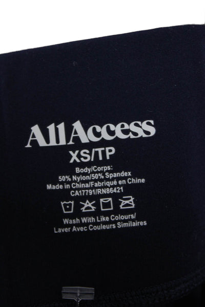 All Access Womens Leggings Blue Nylon Size XS