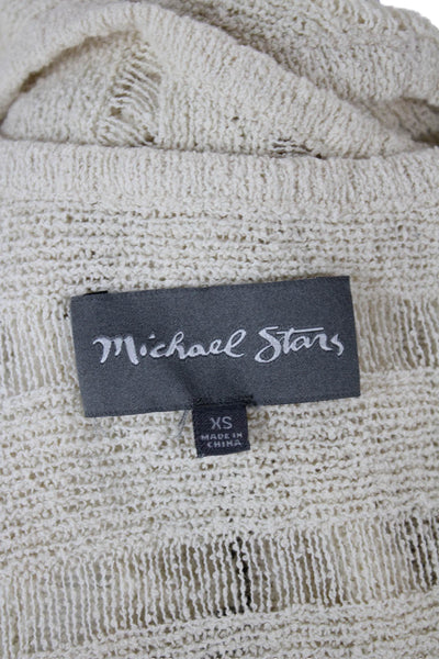 Michael Stars Womens Cotton Boat Neck Sleeveless Blouse White Size XS