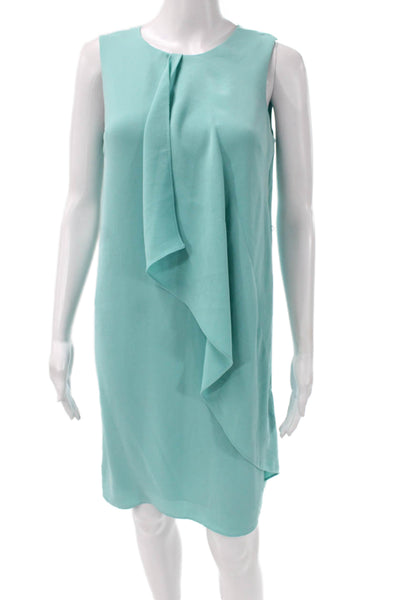 Adrianna Papell Womens Sleeveless Crewneck Knee Length Blue Dress Size 2