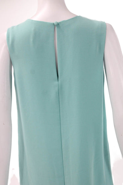 Adrianna Papell Womens Sleeveless Crewneck Knee Length Blue Dress Size 2