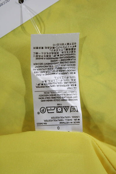 Banana Republic Womens Dress Yellow Floral V Neck Knee Length Size 0