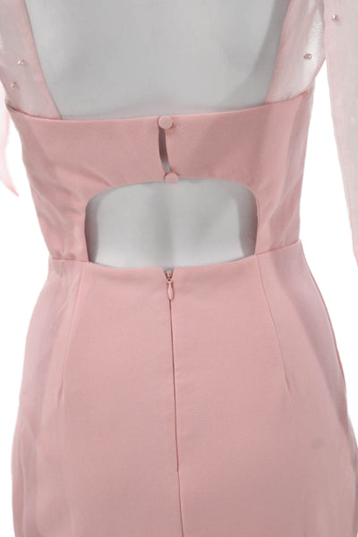 Lulus Womens Pink Square Neck Sleeveless Knee Length Polyester Dress Size S