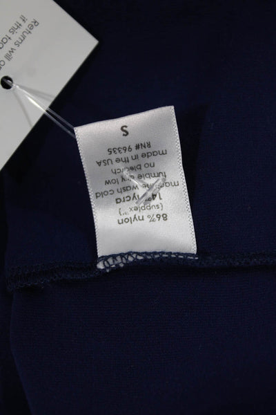 Susana Monaco Womens Blue Scoop Neck Short Sleeve Dress Size S