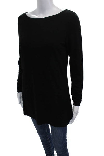 Lauren Ralph Lauren Womens Viscose Boat Neck Long Sleeve Black Top Size XS