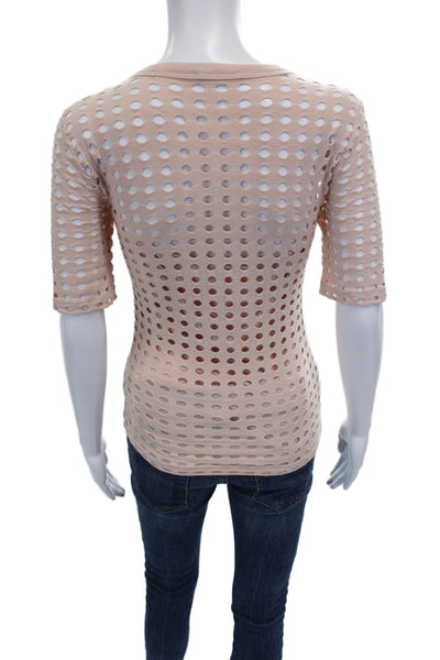 T Alexander Wang Women Pink Spotted Short Sleeve T-Shirt Size XS