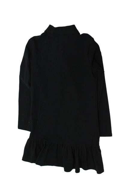 Polo Ralph Lauren Childrens Girls Long Sleeves Polo Dress Black Size 12-14