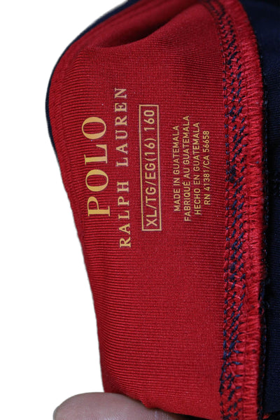 Polo Ralph Lauren Childrens Girls Leggings Navy Blue Red Size 16