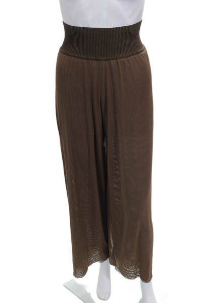Vix Paula Hermanny Womens Brown Solid Polyester Skirt Size S