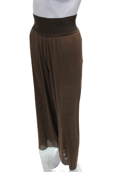 Vix Paula Hermanny Womens Brown Solid Polyester Skirt Size S