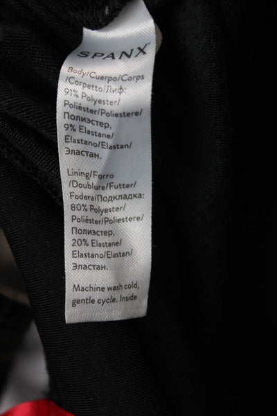 Spanx Womens Black Velvet Leggings Solid Size M