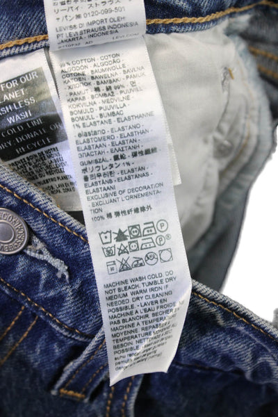 Levi's Womens Blue Mid Rise Denim Jeans Inseam 28 Size 27