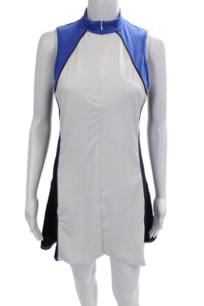 Michi Womens Dress White Sleeveless Crewneck Short Polyester Size M