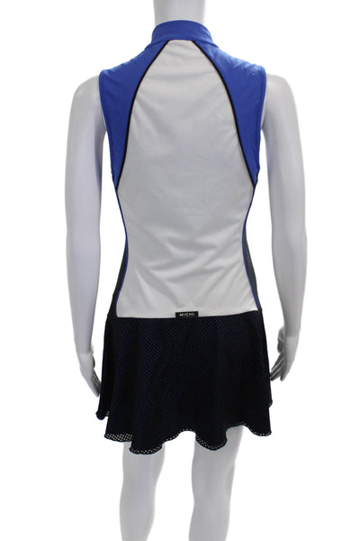 Michi Womens Dress White Sleeveless Crewneck Short Polyester Size M