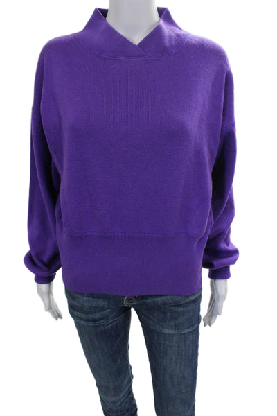 The North Face Womens Sweater Purple Acrylic Crew Neck Long Sleeve Size L