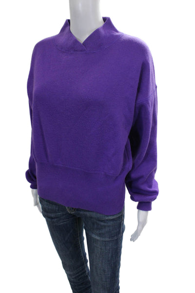 The North Face Womens Sweater Purple Acrylic Crew Neck Long Sleeve Size L