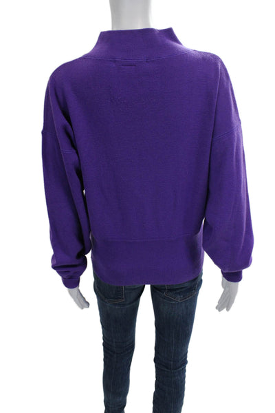 The North Face Womens Sweater Purple Acrylic Crew Neck Long Sleeve Size L