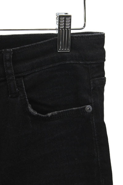 Current/Elliott Women Jeans Black Cotton Mid Rise Inseam 27 Size 27