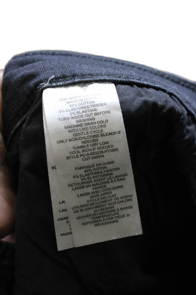Current/Elliott Women Jeans Black Cotton Mid Rise Inseam 27 Size 27
