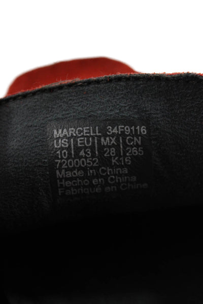 Calvin Klein Mens Suede Slide On Marcell Driving Loafers Orange Size 10