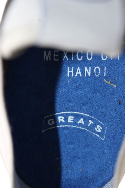 Greats Mens Stretch Knit Low Top Lace Up Sneakers Grey Beige Size 9.5