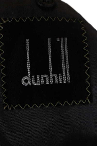 Dunhill Mens Wool Blazer Gray Buttoned Collared Solid Size 52
