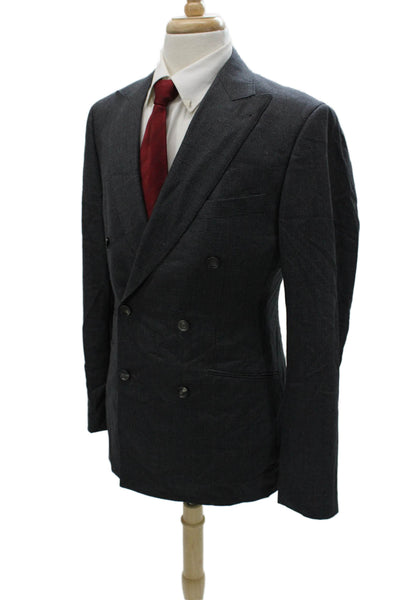 Indochino Mens Gray 100% Wool Blazer Size 42