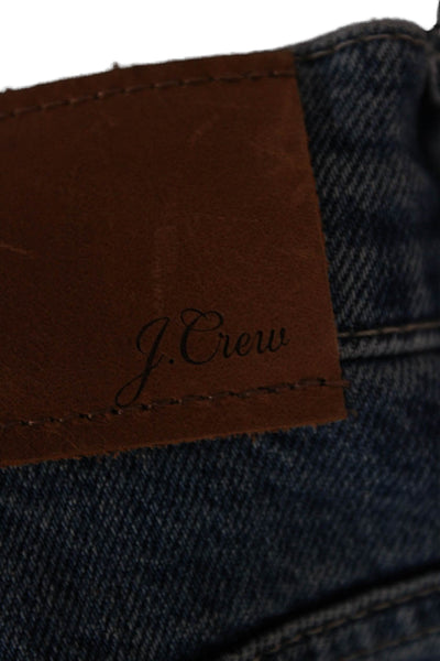 J Crew Womens Straight Jeans Blue Cotton Mid Rise Solid Size 23