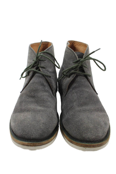 Ugg Collection Mens Suede Lace Up Ankle Boots Grey Size 9