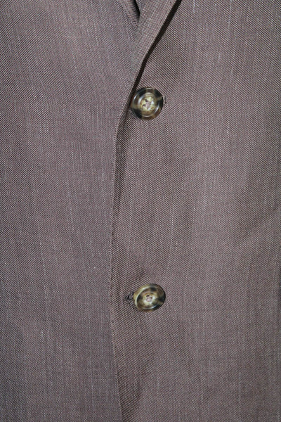 Indochino Men's Brown Wool Collared Buttoned Blazer Long Sleeve Size 52