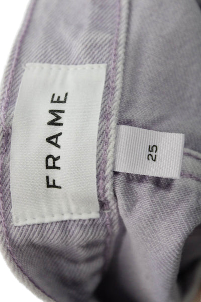 Frame Womens Cut-Off Cotton Purple Shorts Size 25