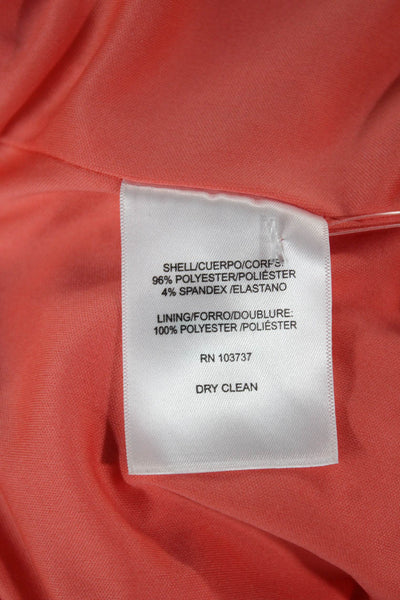 Donna Morgan Women Sleeveless Orange Crew Neck Knee Length Dress Size 2