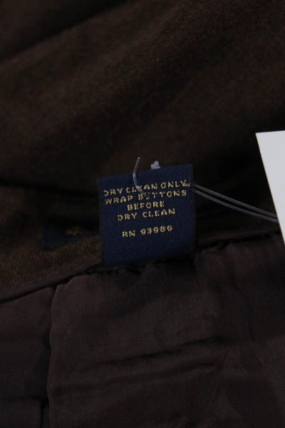 Brooks Brothers Womens Brown Wool Pants Size 4P