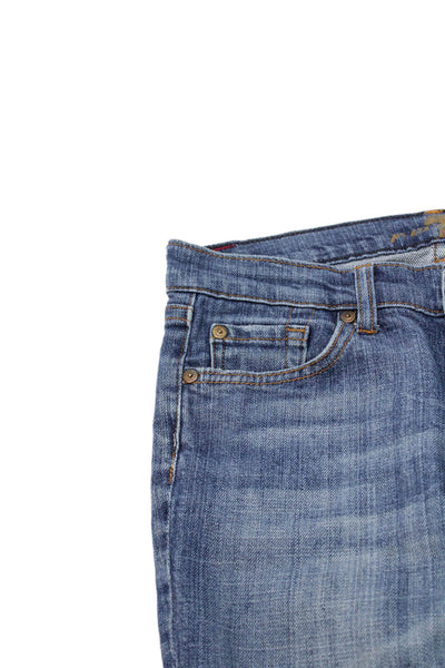 7 For All Mankind Womens Low Rise Denim Jeans Blue Size 25