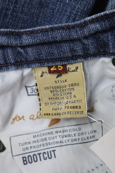 7 For All Mankind Womens Low Rise Denim Jeans Blue Size 25