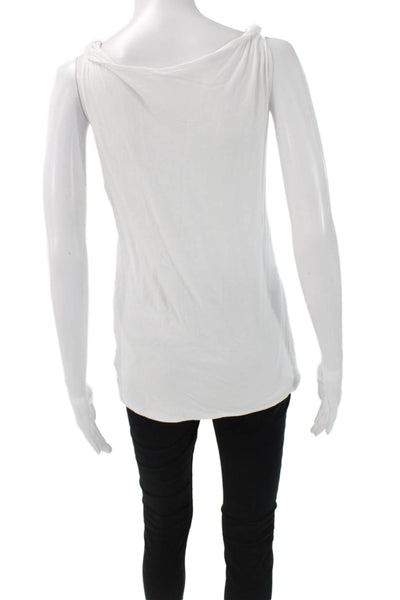 Standard James Perse Womens Scoop Neck Cotton Sleeveless Blouse White Size 1