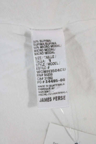 Standard James Perse Womens Scoop Neck Cotton Sleeveless Blouse White Size 1